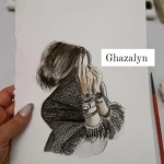 تابلو نقاشی آبرنگ غزال