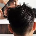 لوگوی آرایشگاه مردانه عظیم پور