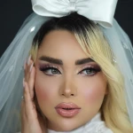 تصویر میکاپ عروس خدمات رنگ و لایت کراتین مونا محبی